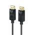 Promate DisplayPort Cable, Premium Ultra HD 8K@60Hz Video Display Cord with 32.4Gbps Bandwidth Transmission, Gold Plated Connectors, 2m Super Slim Cable - Black